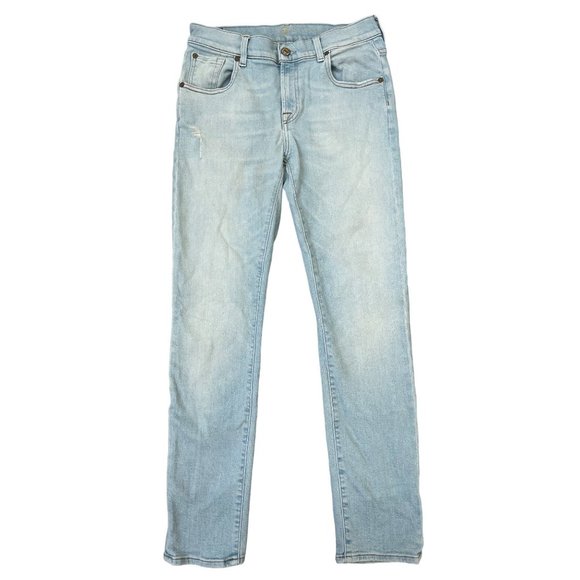 7 For All Mankind Relaxed Skinny Nashville Light Jeans Womens Size 25 $218 - Picture 3 of 11